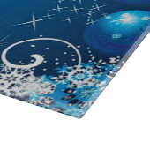 Glasschneidebrett/blaue Ornamente Schneidebrett (Ecke)