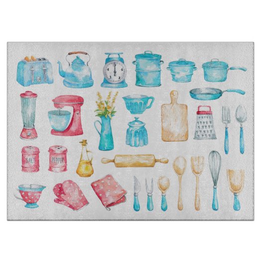 Glasschneidebrett - Küchengeräte Schneidebrett (Vorderseite)