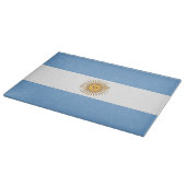 Glasschneidebrett mit der Flagge Argentiniens Schneidebrett (Ecke)
