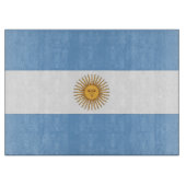 Glasschneidebrett mit der Flagge Argentiniens Schneidebrett (Vorderseite)