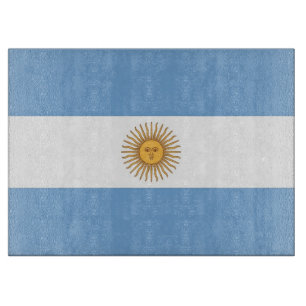 Glasschneidebrett mit der Flagge Argentiniens Schneidebrett