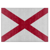 Glasschneidebrett mit der Flagge des Alabama-Staat Schneidebrett (Vorderseite)