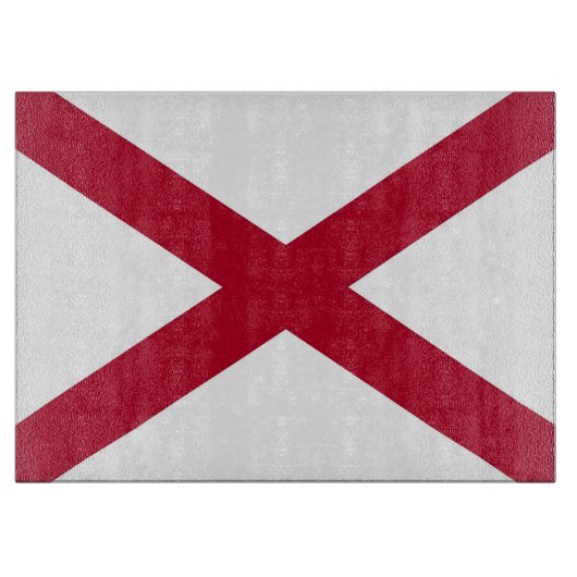 Glasschneidebrett mit der Flagge des Alabama-Staat Schneidebrett (Vorderseite)