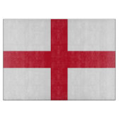 Glasschneidebrett mit der Flagge Englands Schneidebrett (Vorderseite)