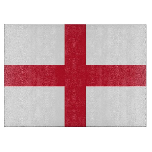Glasschneidebrett mit der Flagge Englands Schneidebrett (Vorderseite)