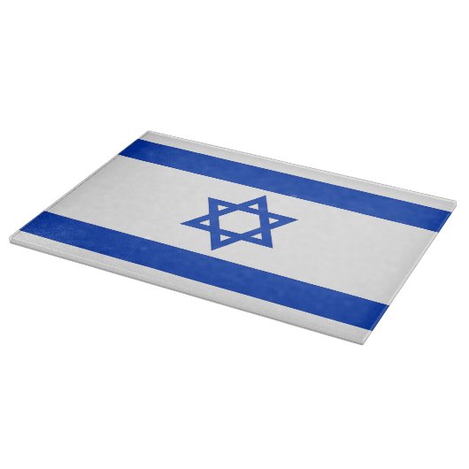Glasschneidebrett mit der Flagge Israels Schneidebrett (Ecke)