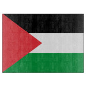Glasschneidebrett mit der Flagge Palästinas Schneidebrett (Vorderseite)