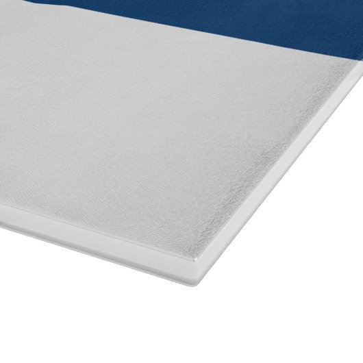 Glasschneidebrett mit der Flagge Serbiens Schneidebrett (Ecke)