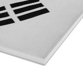 Glasschneidebrett mit der Flagge Südkoreas Schneidebrett (Ecke)