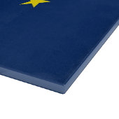 Glasschneidebrett mit der Flagge von Indiana, USA Schneidebrett (Ecke)