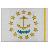 Glasschneidebrett mit der Flagge von Rhode Island, Schneidebrett (Vorderseite)