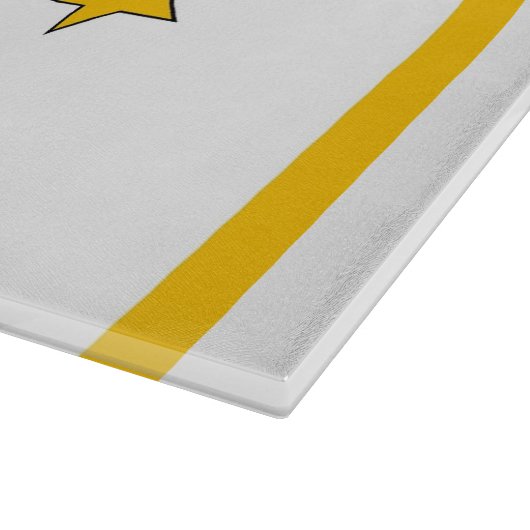 Glasschneidebrett mit der Flagge von Rhode Island, Schneidebrett (Ecke)