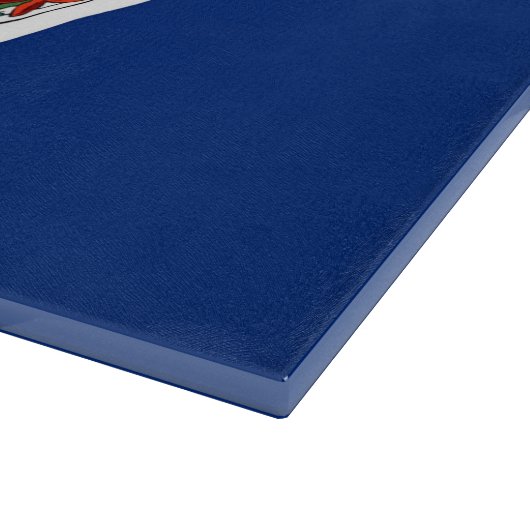 Glasschneidebrett mit der Flagge von Virginia, USA Schneidebrett (Ecke)