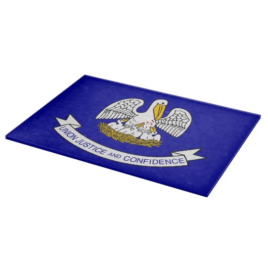 Glasschneidebrett mit Flag Louisiana, USA Schneidebrett (Ecke)