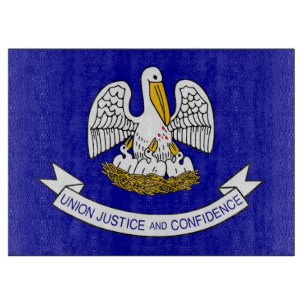 Glasschneidebrett mit Flag Louisiana, USA Schneidebrett