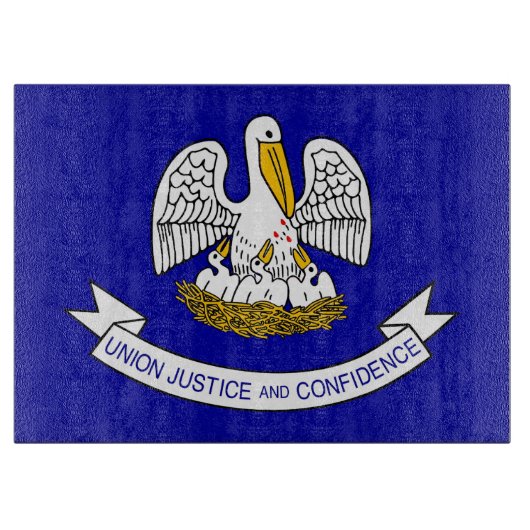 Glasschneidebrett mit Flag Louisiana, USA Schneidebrett (Vorderseite)