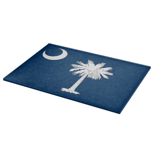 Glasschneidebrett mit Flag South Carolina Schneidebrett (Ecke)