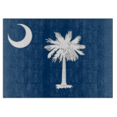 Glasschneidebrett mit Flag South Carolina Schneidebrett (Vorderseite)