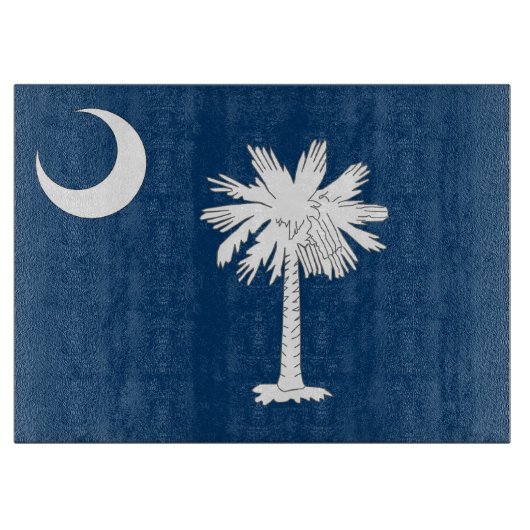 Glasschneidebrett mit Flag South Carolina Schneidebrett (Vorderseite)