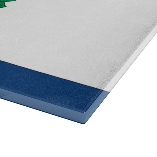 Glasschneidebrett mit Flag West Virginia USA Schneidebrett (Ecke)