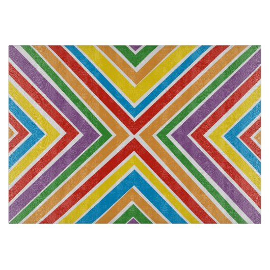 Glasschneiden-Brett-Bullaugen-Regenbogen Schneidebrett (Vorderseite)