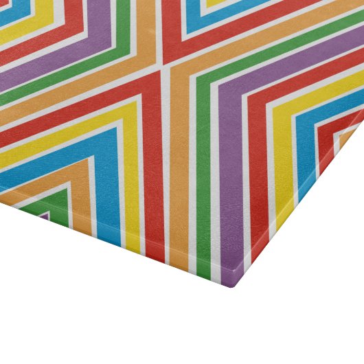 Glasschneiden-Brett-Bullaugen-Regenbogen Schneidebrett (Ecke)