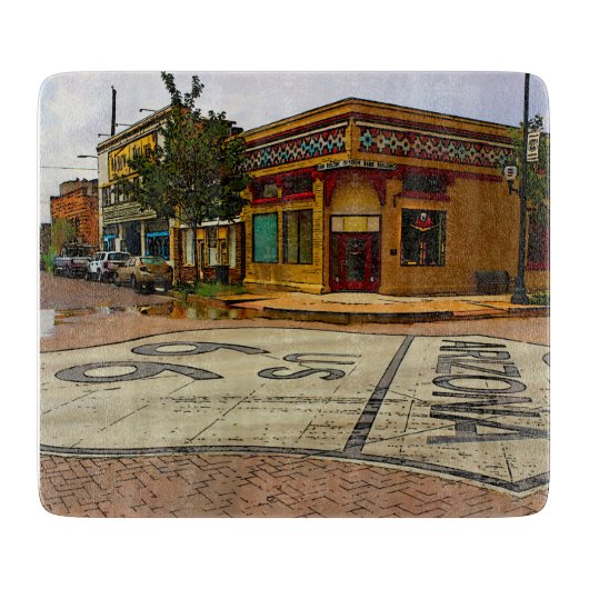 Glasschneiden-Brett des Weg-66 Schneidebrett (Vorderseite)