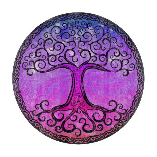 Glasschneiden-Brett - 'keltischer Baum von Life Schneidebrett (Vorderseite)