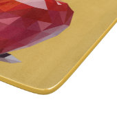 Glasschneiden-Brett mit rotem Apple-Entwurf Schneidebrett (Ecke)