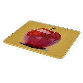 Glasschneiden-Brett mit rotem Apple-Entwurf Schneidebrett (Ecke)