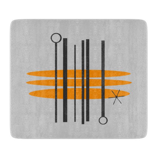 Glasschneiden-Brett - Mitte des Jahrhunderts Schneidebrett (Vorderseite)