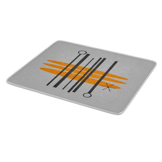 Glasschneiden-Brett - Mitte des Jahrhunderts Schneidebrett (Ecke)