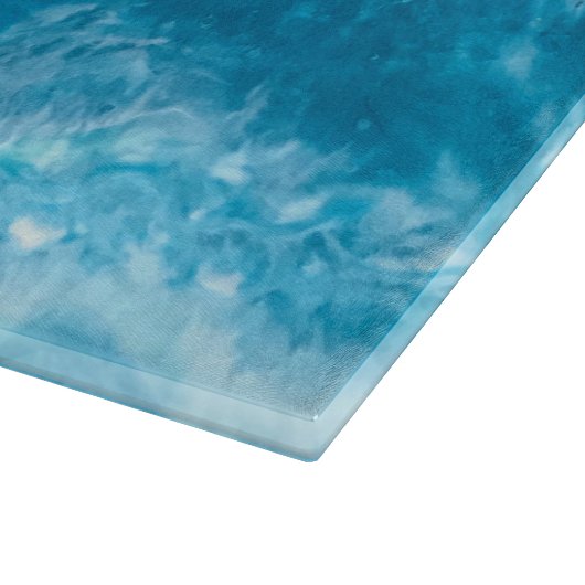 Glasschneiden-Brett - "Ozean träumt " Schneidebrett (Ecke)