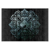 Glasschneiden-Brett - 'sitzendes Raven Schneidebrett (Vorderseite)