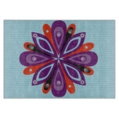 Glasschneiden-Brett sprengte Blau Schneidebrett (Vorderseite)