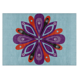 Glasschneiden-Brett sprengte Blau Schneidebrett