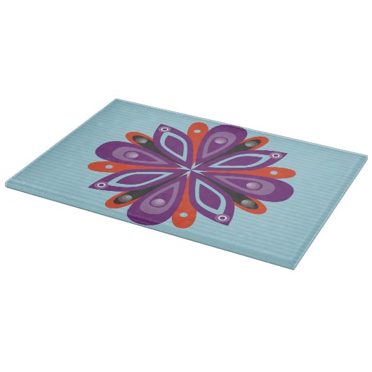 Glasschneiden-Brett sprengte Blau Schneidebrett (Ecke)