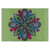 Glasschneiden-Brett sprengte Grün Schneidebrett (Vorderseite)