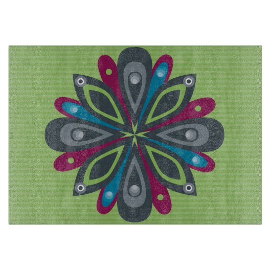 Glasschneiden-Brett sprengte Grün Schneidebrett (Vorderseite)