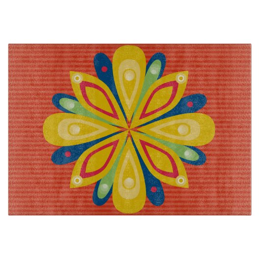 Glasschneiden-Brett sprengte Rot Schneidebrett (Vorderseite)