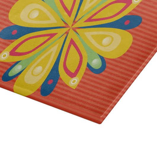 Glasschneiden-Brett sprengte Rot Schneidebrett (Ecke)