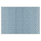 Glasschneiden-Brett-Zickzack Punkte blau Schneidebrett (Vorderseite)