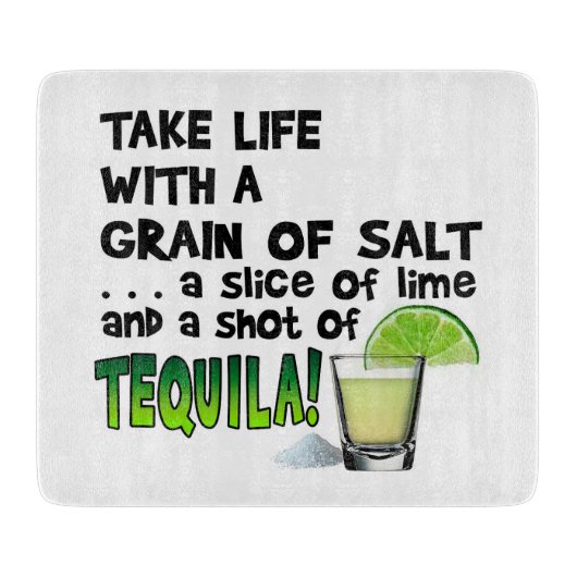 GLASSCHNEIDEN-BRETTER - LEBEN, LIMON, SALZ, SCHNEIDEBRETT (Vorderseite)