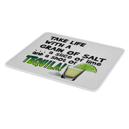 GLASSCHNEIDEN-BRETTER - LEBEN, LIMON, SALZ, SCHNEIDEBRETT (Ecke)