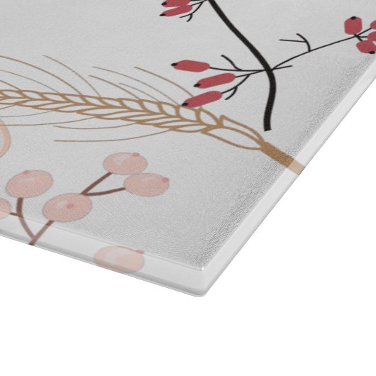 Glasschneiden von weißen Blume Schneidebrett (Ecke)