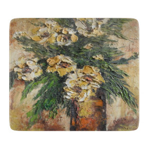 Glasschneider Ann Hayes Painting Yellow Flow Schneidebrett