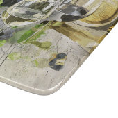 Glasschneider Holz Barrel Wein Trauben Schneidebrett (Ecke)