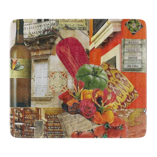 Glasschneider mit Chili Pepper Schneidebrett (Vorderseite)