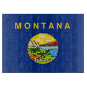 Glasschneider mit Flag Montana USA Schneidebrett (Vorderseite)