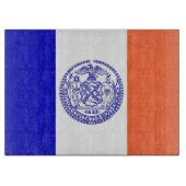 Glasschneider mit Flag New York City USA Schneidebrett (Vorderseite)